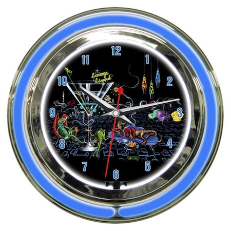 Continuum Lounge Lizard 14 in. Neon Clock CO2640717